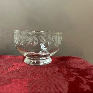 Vintage Anchor Hocking‎ Laurel Clear Footed Dessert Fruit Bowl Lot Of 6
